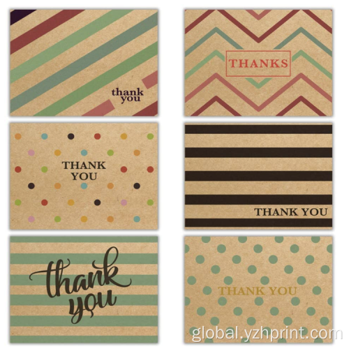 Customized Greeting Card Personalized Brown Thank You Cards Custom Cards Factory